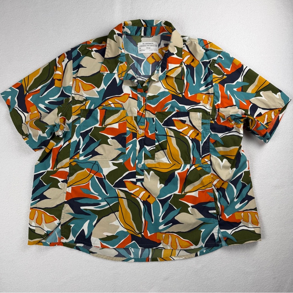 REI Co-op Women's Trailmade Short Sleeve Button Up Top Multicolor 2XL - Picture 7 of 10
